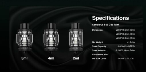 Centaurus Sub Coo Tank by Lost Vape - Image 2